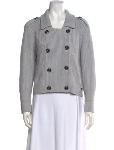 Pre-owned Burberry Open Front Sweater In Blue