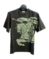 Burberry Equestrian Knight Graphic Print T-shirt In Black