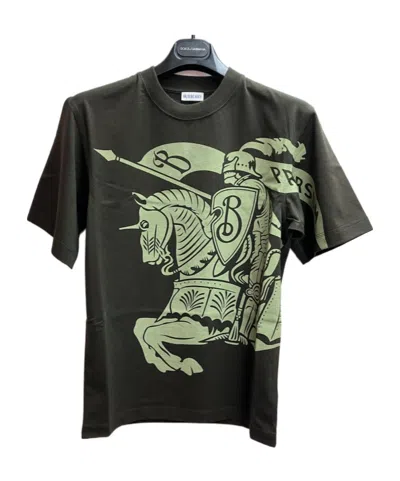 BURBERRY BURBERRY EQUESTRIAN KNIGHT PRINTED CREWNECK T-SHIRT