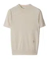 Burberry Open-necked Black Shirt In Nude