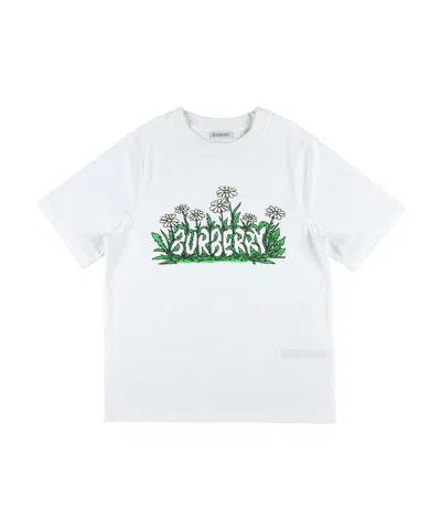 Burberry Open-necked Black Shirt In White