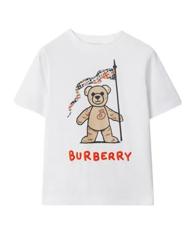 Burberry Open-necked Black Shirt In White