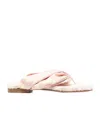 Burberry Check Printed Open-toe Flat Sandals In White