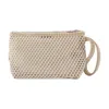 Burberry Open-weave Cotton Mesh Pouch In White