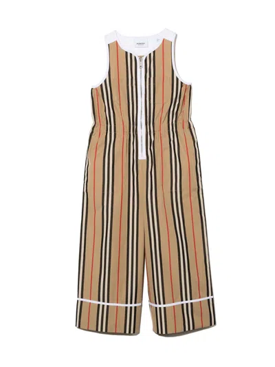 Burberry Babies' Ophelia Cg Jumpsuits In Brown