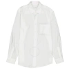 BURBERRY BURBERRY OPTIC WHITE COTTON POPLIN CLASSIC FIT LACE DETAIL OXFORD SHIRT