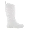 Burberry Optic White Rotherfield Quilted Monogram Rain Boots In White