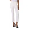 Burberry Optic White Silk Side Stripe Technical Wool Tailored Trousers In White