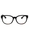Burberry Top Black On Vintage Check Acetate Optical Glasses In 4121 Top Black On Vintage Check