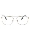 Burberry Eyewear Square Frame Glasses In Metallic