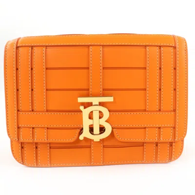 Pre-owned Burberry Orange Leather Clutch Bag Shoulder Bag ()