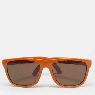 Pre-owned Burberry Orange/brown B 4106 Folding Square Sunglasses