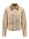 Burberry Beige Cropped Cotton Jacket