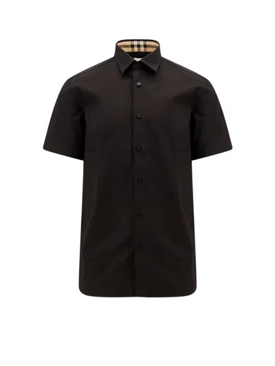 Burberry Organic Cotton Shirt In Black