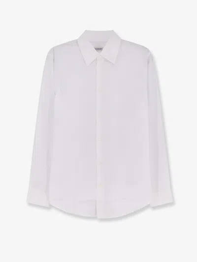 Burberry Shirt Long Sleeves Structured Collar Straight Cut In White