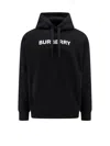 Burberry Organic Cotton Sweatshirt With Frontal Logo In Black