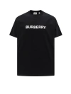 BURBERRY ORGANIC COTTON T-SHIRT WITH FRONTAL LOGO