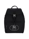 Burberry Orkney Flap Backpack In Black