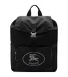 Burberry Orkney Flap Backpack In Black