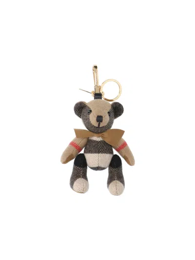 Burberry Orsetto Thomas Keyring In Neutral