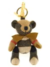 Burberry Thomas Bear Checked Keychain In Brown