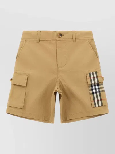 Burberry Oscar Cargo Bermuda Shorts Cotton Twill In Brown