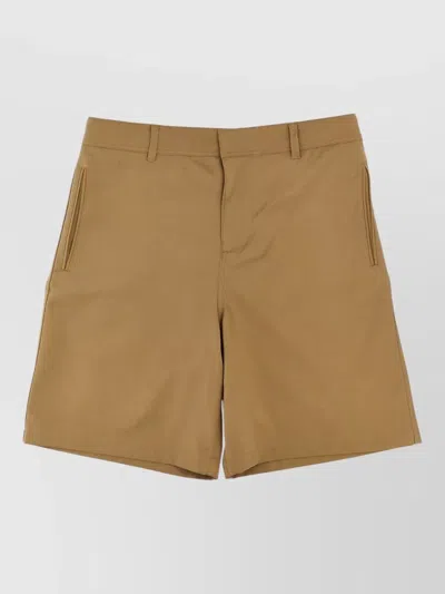 Burberry Oscar Tailored Bermuda Shorts Featuring Belt Loops In Nude