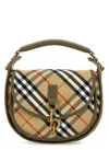 Burberry Small Handbag With Adjustable Strap And Check Pattern In Sand