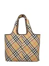 Burberry Medium Check Tote Bag In Multi