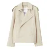 Burberry Off-centre Canvas Trench Jacket In Multicolor