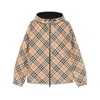 Burberry Jacket With Zip Print Check Clothing
