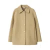 Burberry Wool Double-faced Overshirt In Nude