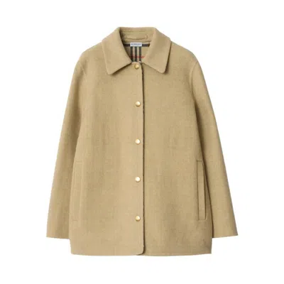 Burberry Wool Jackets In Nude