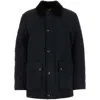 Burberry Ekd-embroidered Diamond-quilted Jacket In Black