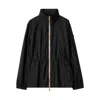 Burberry Nylon Parka With Elastic Cuffs And High Collar In Black
