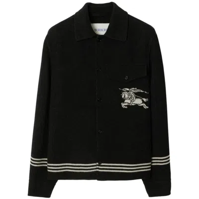 Burberry Ekd Wool Overshirt In Brisk