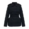Burberry Short Jacket In Black Cotton. Straight Cut. Button Closure. Adjustable Waistband. In Black
