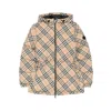 Burberry Checked Jacket In Neutral