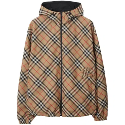 Burberry Outerwears In Brown/black