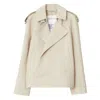 Burberry Off-centre Canvas Trench Jacket In Neutrals