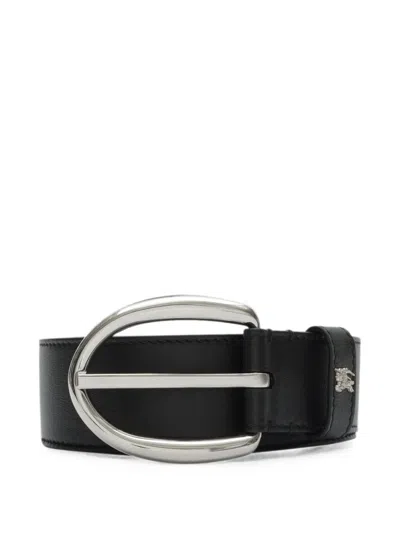 Burberry Oval-buckle Belt In Black