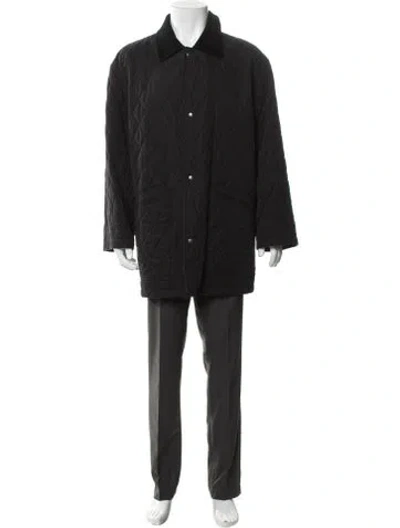 Pre-owned Burberry Overcoat In Black