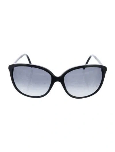 Pre-owned Burberry Oversize Gradient Sunglasses In Black