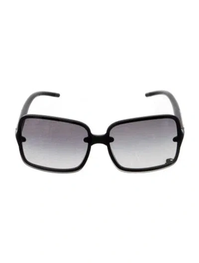 Pre-owned Burberry Oversize Gradient Sunglasses In Black