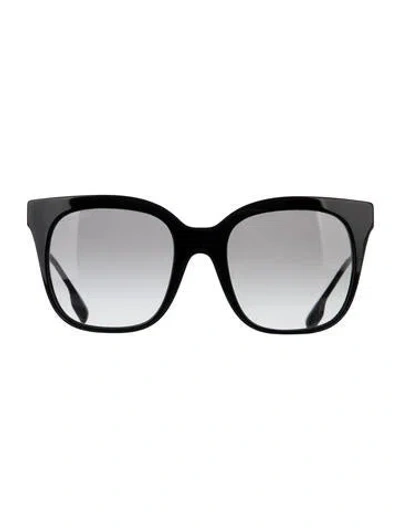 Pre-owned Burberry Oversize Gradient Sunglasses In Black/gold