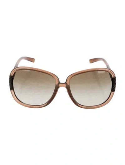 Pre-owned Burberry Oversize Gradient Sunglasses In Brown