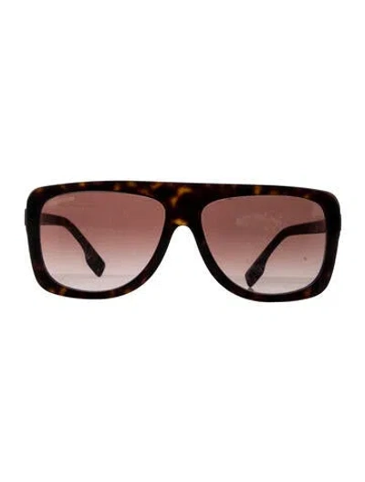 Pre-owned Burberry Oversize Gradient Sunglasses In Brown