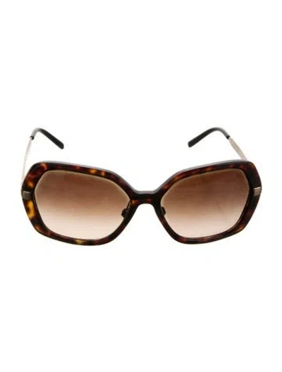 Pre-owned Burberry Oversize Gradient Sunglasses In Brown