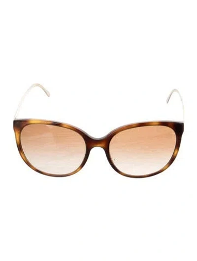 Pre-owned Burberry Oversize Gradient Sunglasses In Brown