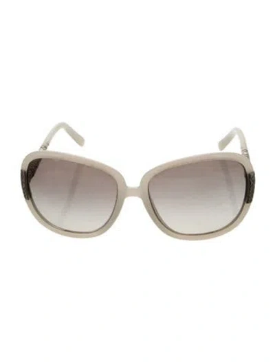 Pre-owned Burberry Oversize Gradient Sunglasses In Clear/white
